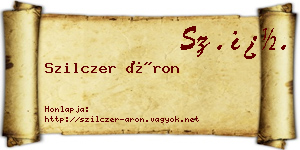 Szilczer Áron névjegykártya