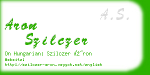 aron szilczer business card